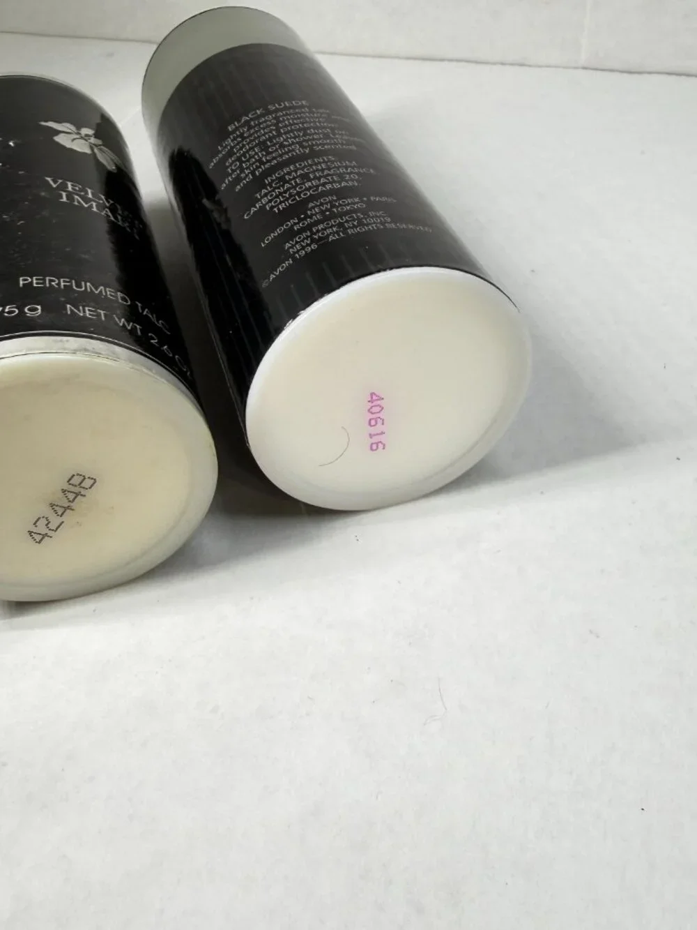 AVON body powder talc for Men deodorant - Black Suede + Velvet Imari NEW NOS